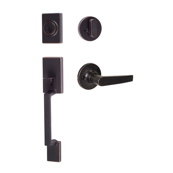 Sure-Loc Hardware Sure-Loc Hardware Stockholm Handleset, Cedar Handleset Trim, Vintage Bronze SH507-R-CD 11P - main